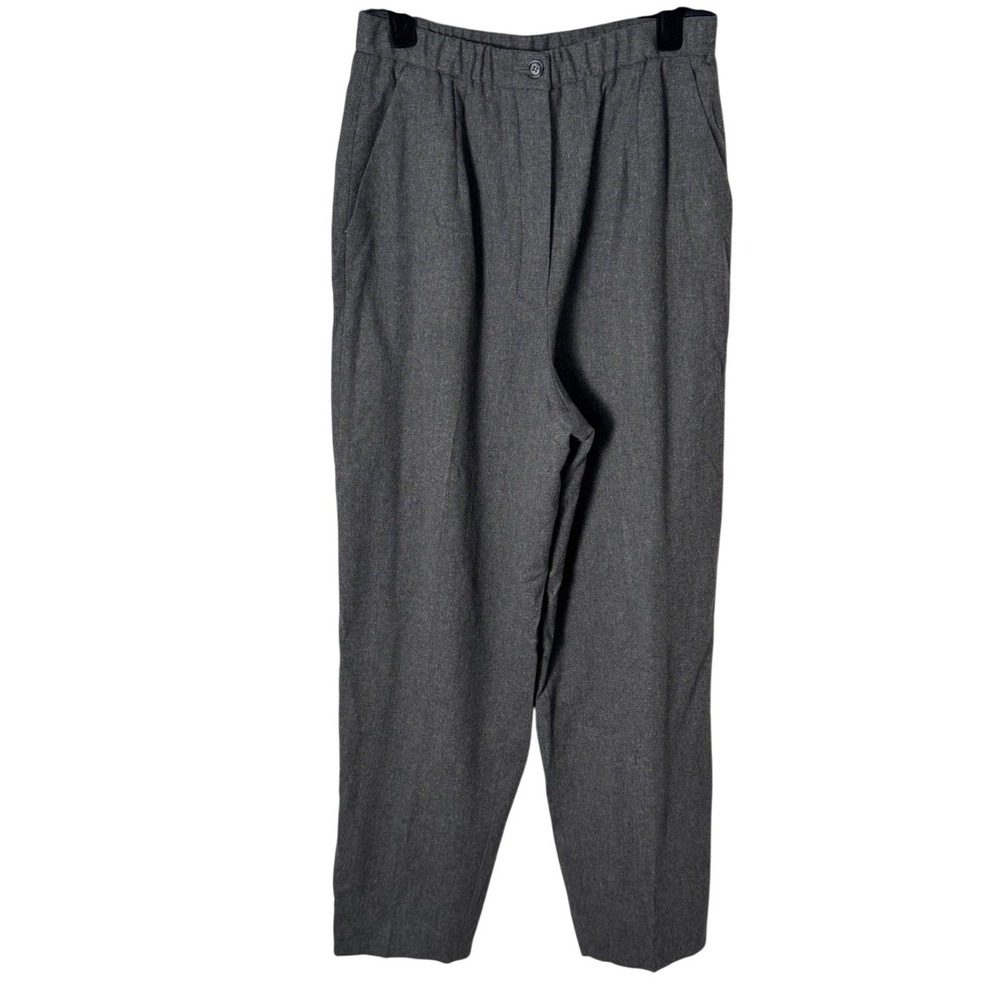 Pendleton Vintage Virgin Wool High Rise Tapered Pants Trousers Gray Sz 10